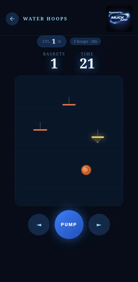 Muck App Arcade — Water Hoops