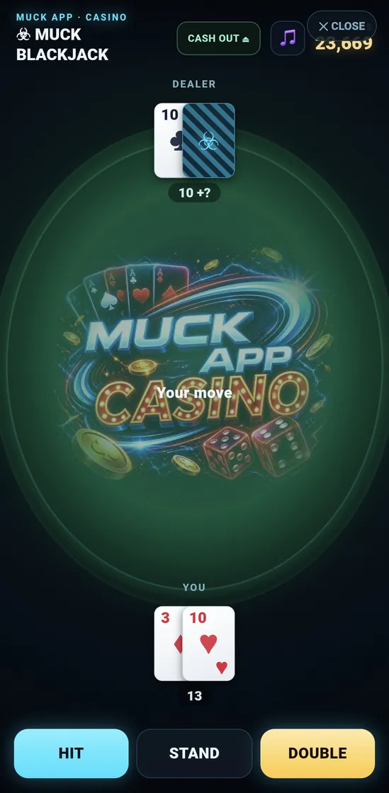 Muck App Casino · City Slots — Muck Blackjack